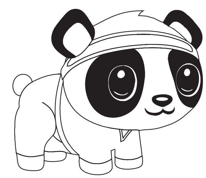 Panda dei Cartoni Animati da colorare