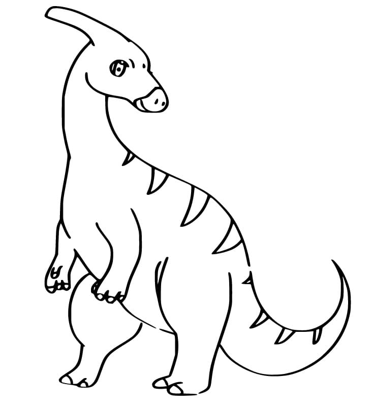 Parasaurolofo Adorabile da colorare