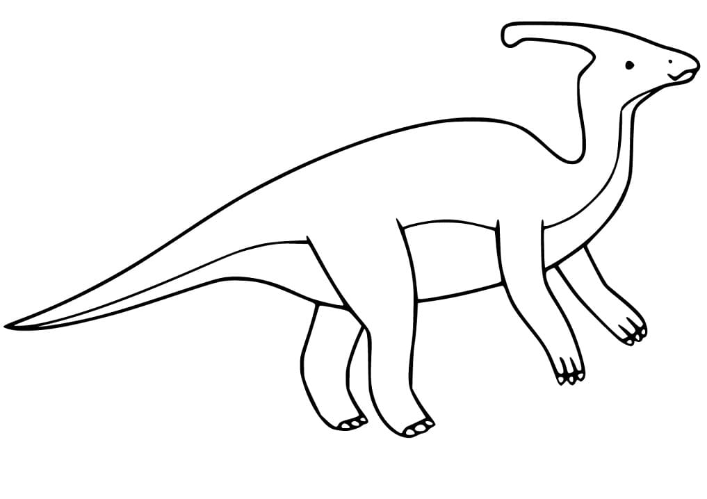 Parasaurolofo Semplice da colorare