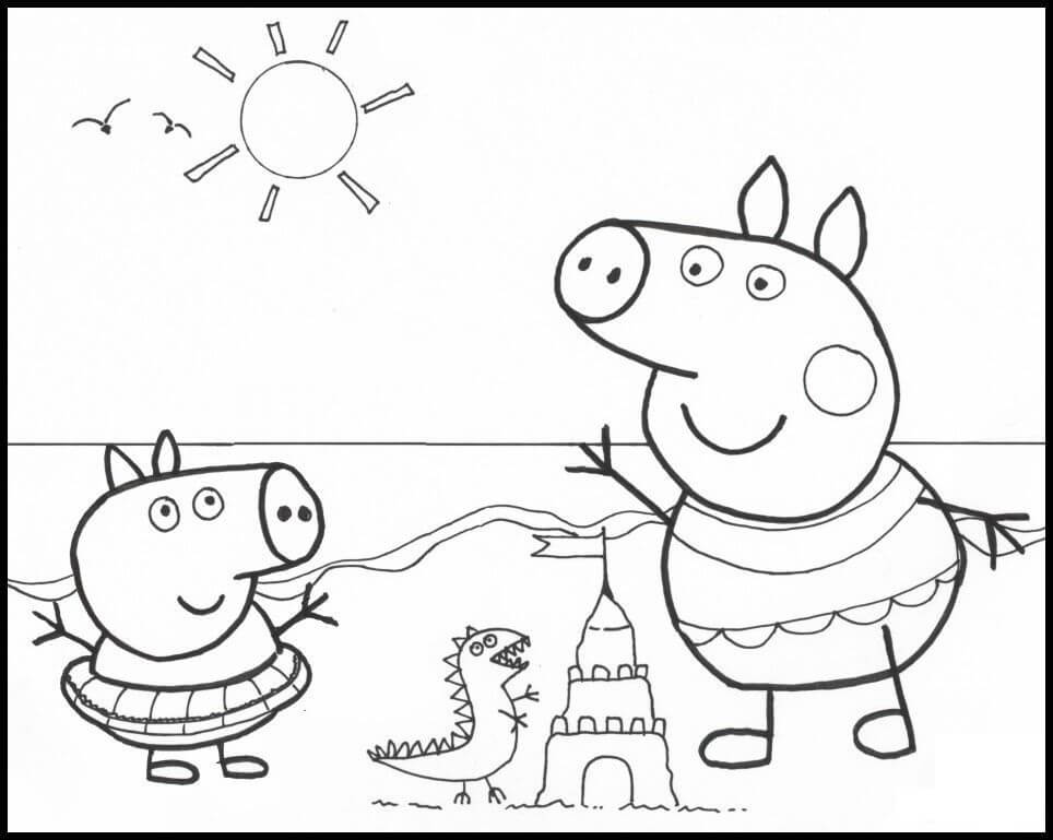 Peppa e Giorgio sulla Spiaggia 