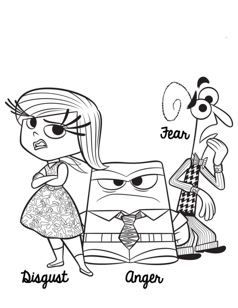 Personaggi di Inside Out da colorare