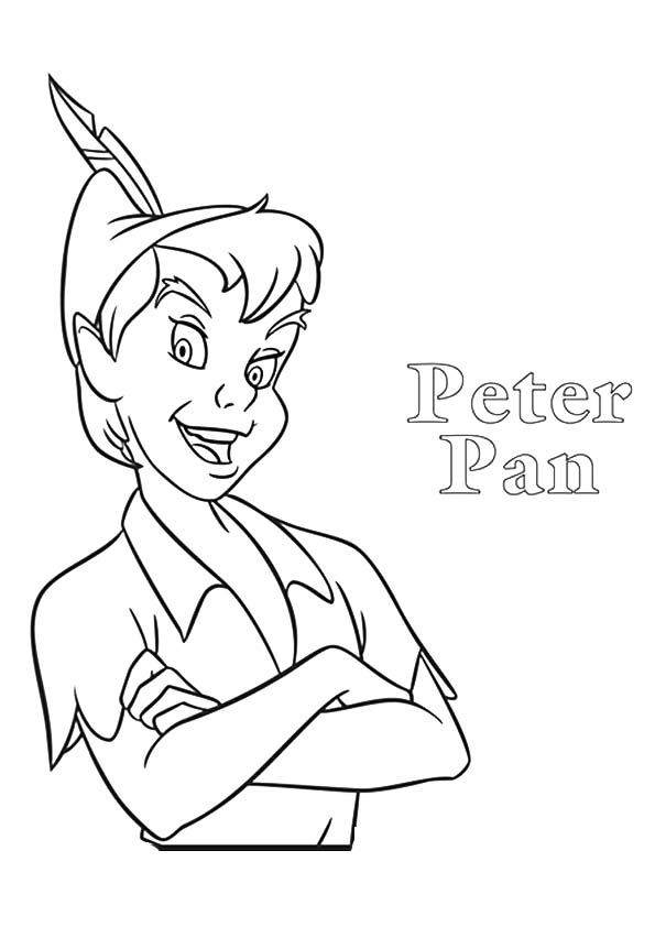 Peter Pan da vicino da colorare