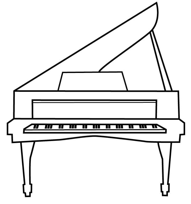 Pianoforte a Coda da colorare