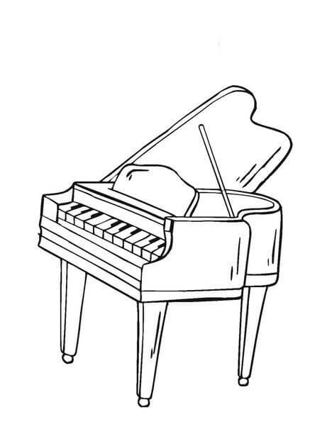 Pianoforte di Base da colorare