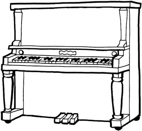 Pianoforte Semplice da colorare