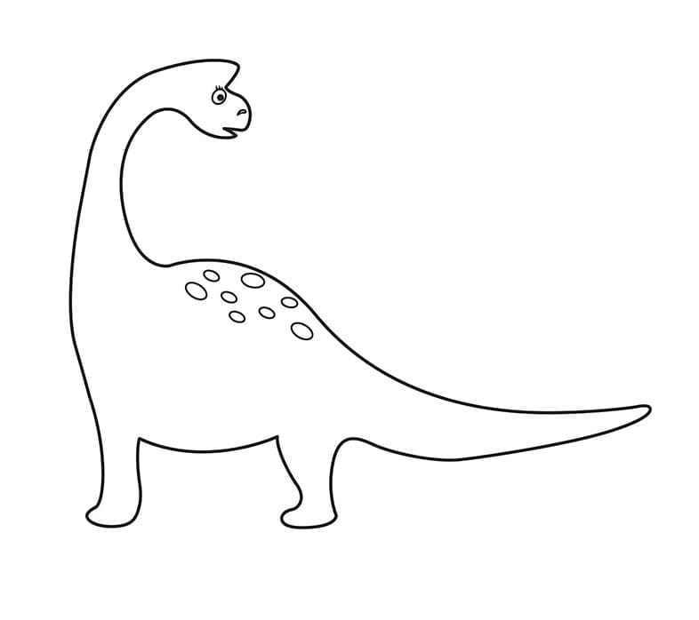 Piccolo Brachiosauro da colorare