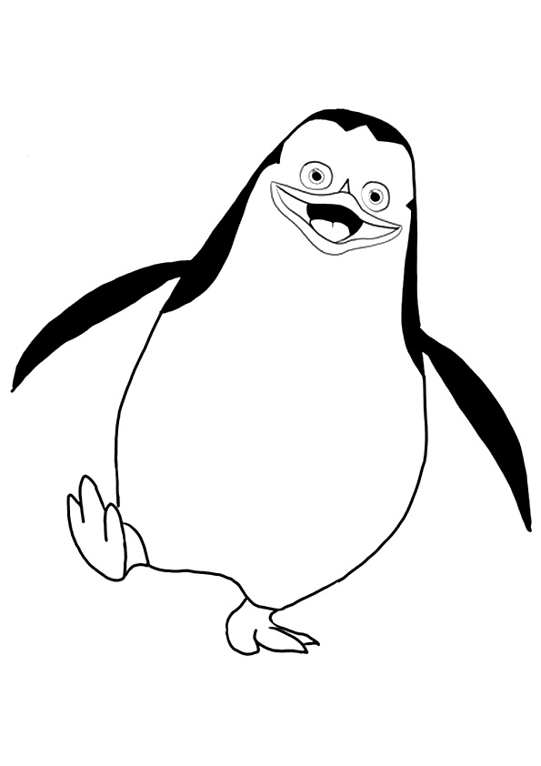 Pinguino privato da colorare