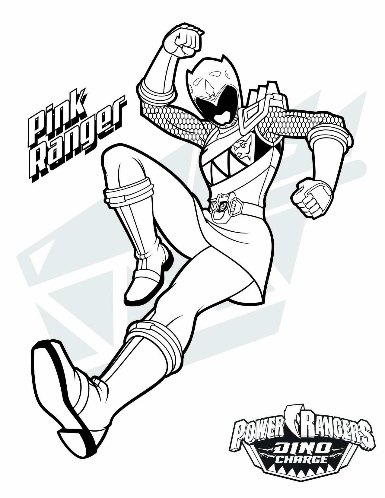 Pink Ranger da colorare