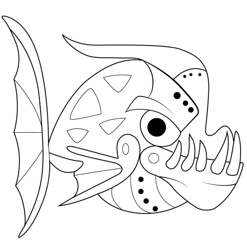 Piranha FNAF da colorare