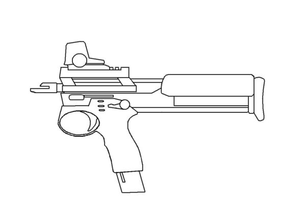 Pistola per ingaggio a distanze fino a 25-50 metri da colorare