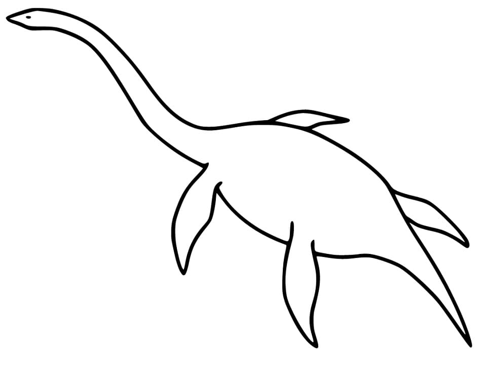 Plesiosauro Libero da colorare