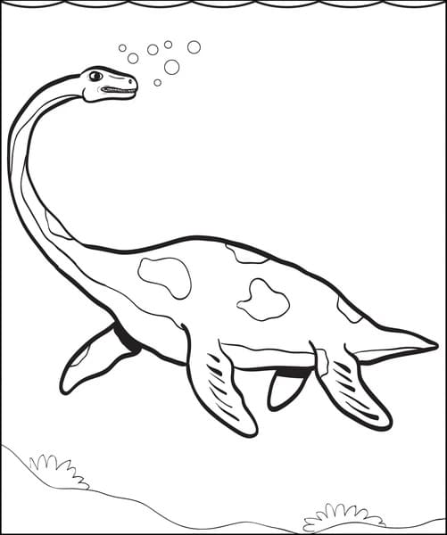 Plesiosaurus Sott'acqua da colorare