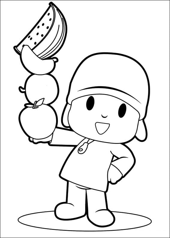 Pocoyo e la Frutta da colorare