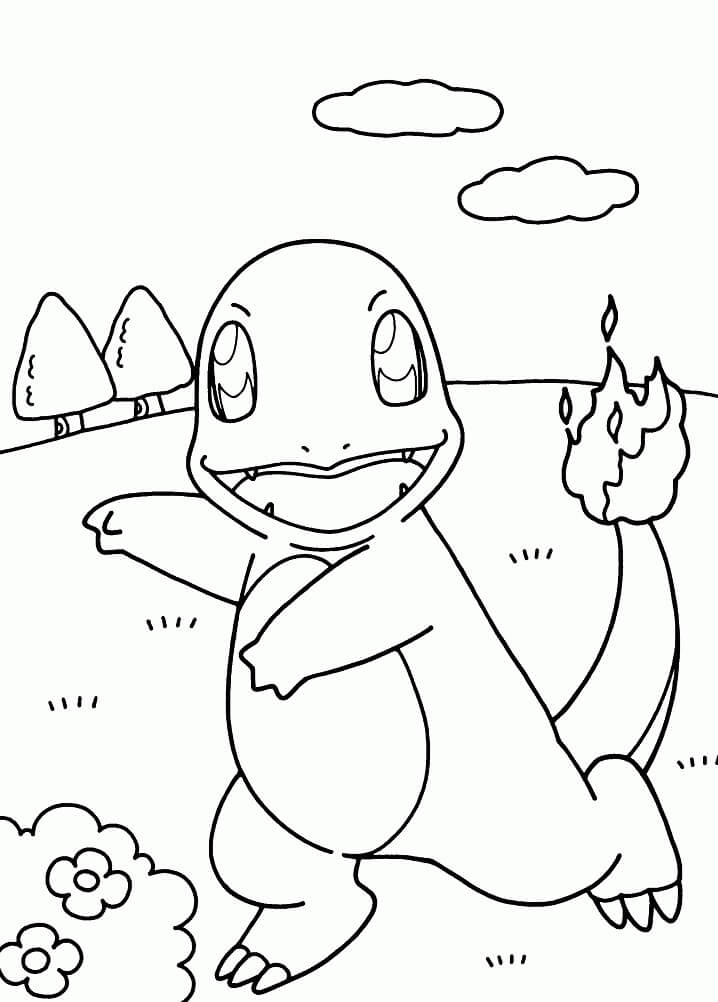 Pokemon Charmander immagine da colorare