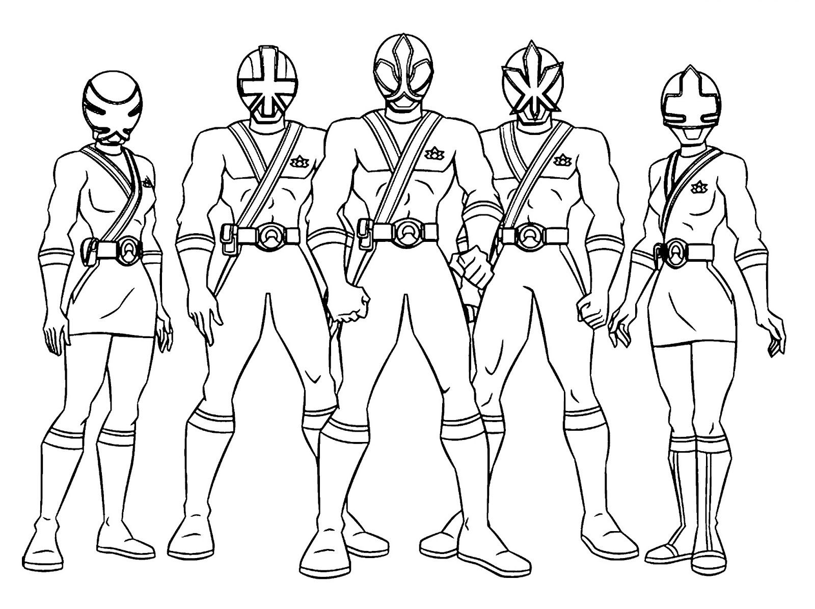 Power Rangers Squadra da colorare