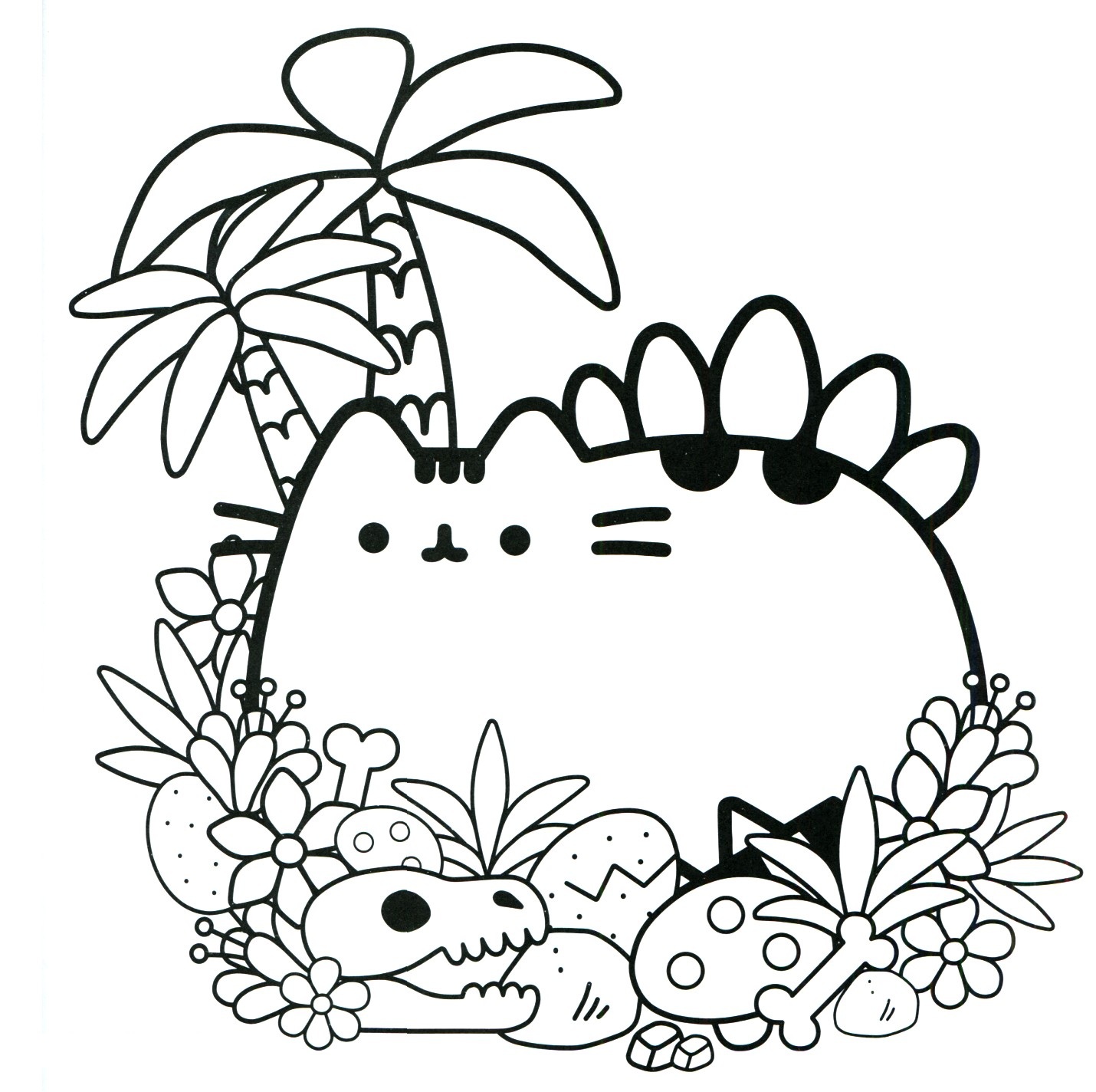 Pusheen carino da colorare