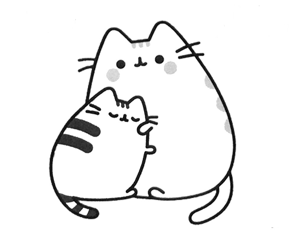 Pusheen e la mamma da colorare