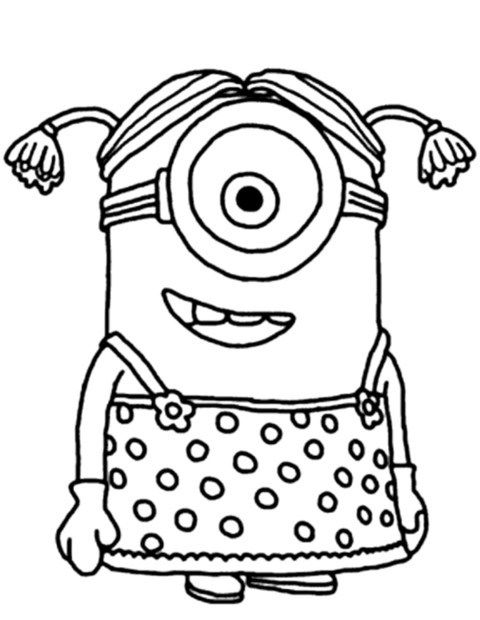 Ragazza Minion da colorare