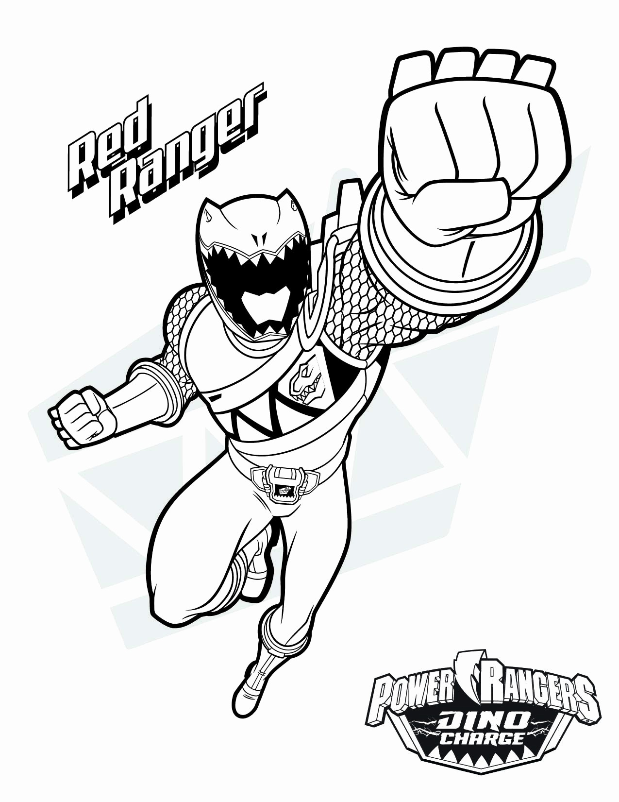 Red Ranger da colorare