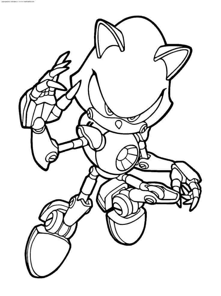 Robot Sonic da colorare