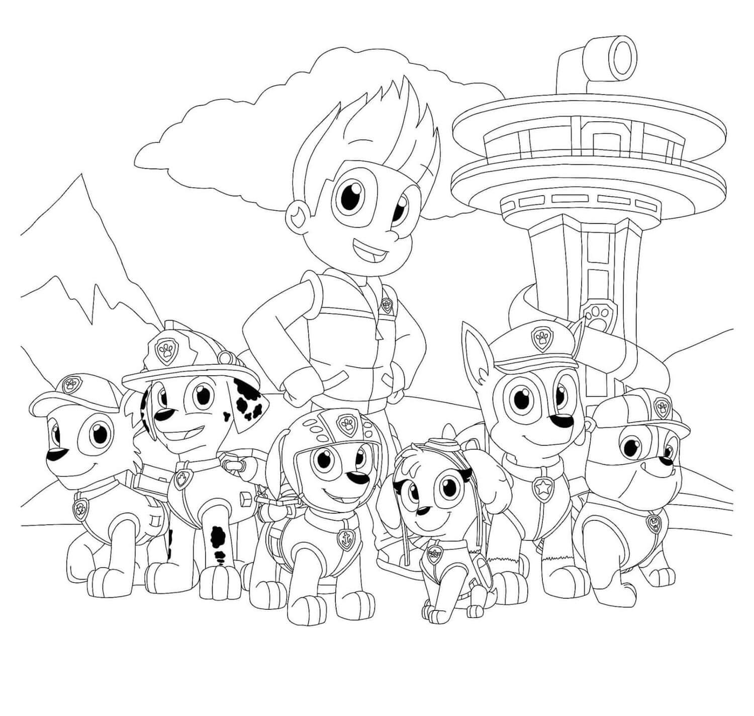 Ryder Paw Patrol e Amici da colorare