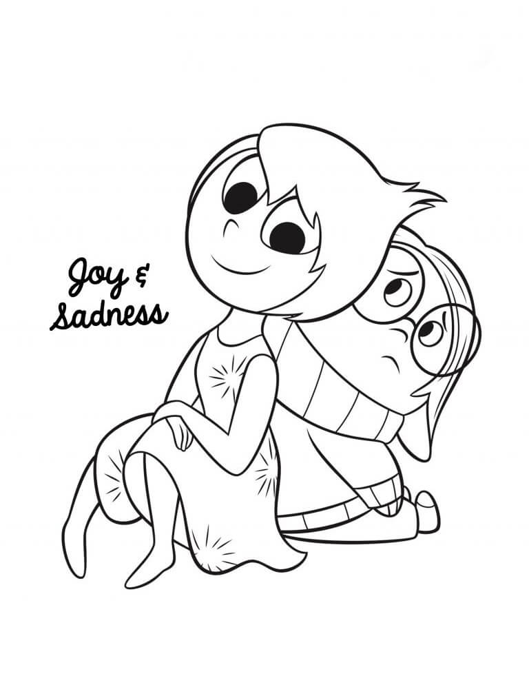 Sadness e Joy da colorare