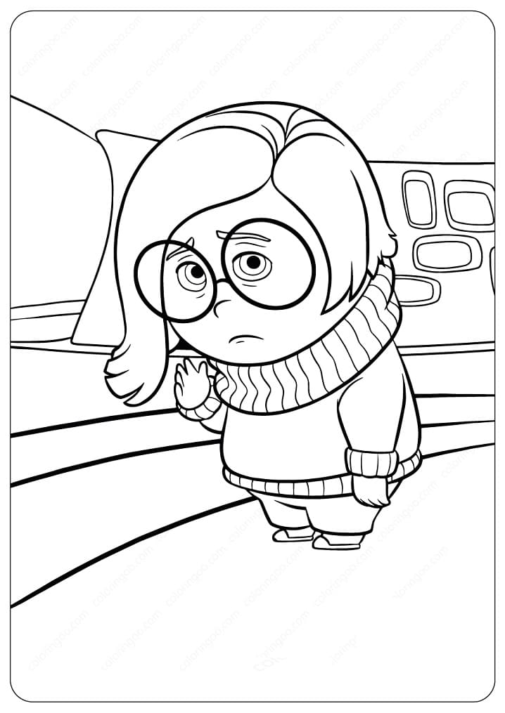 Sadness Inside Out 1 da colorare