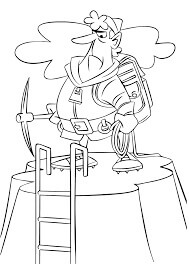 Scalatore di Montagna dei Cartoni Animati da colorare