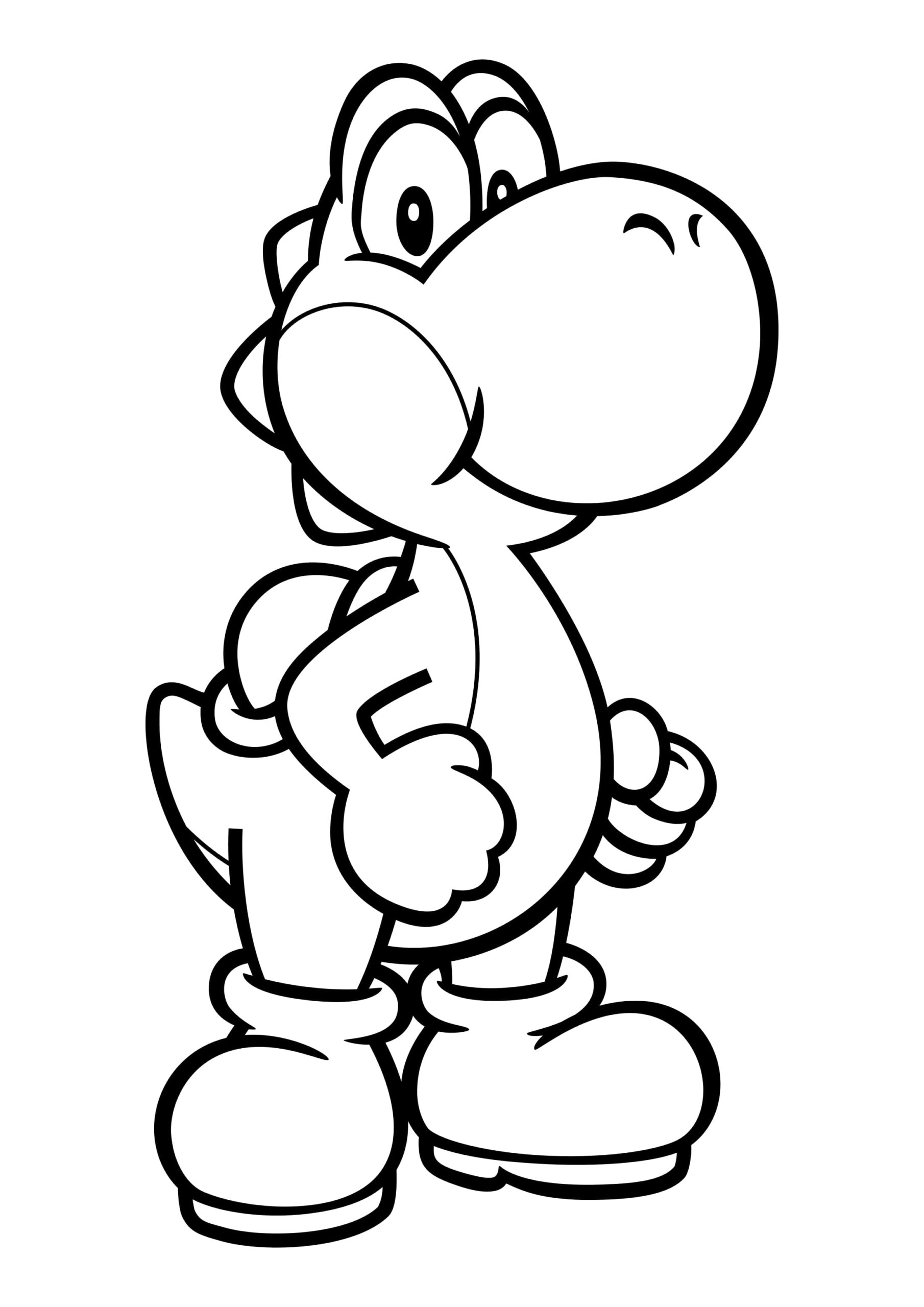 Schema immagine Yoshi gratis da colorare