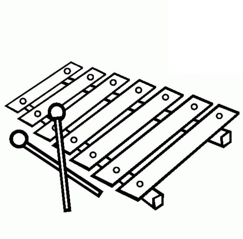 Schema xilofono stampabile da colorare