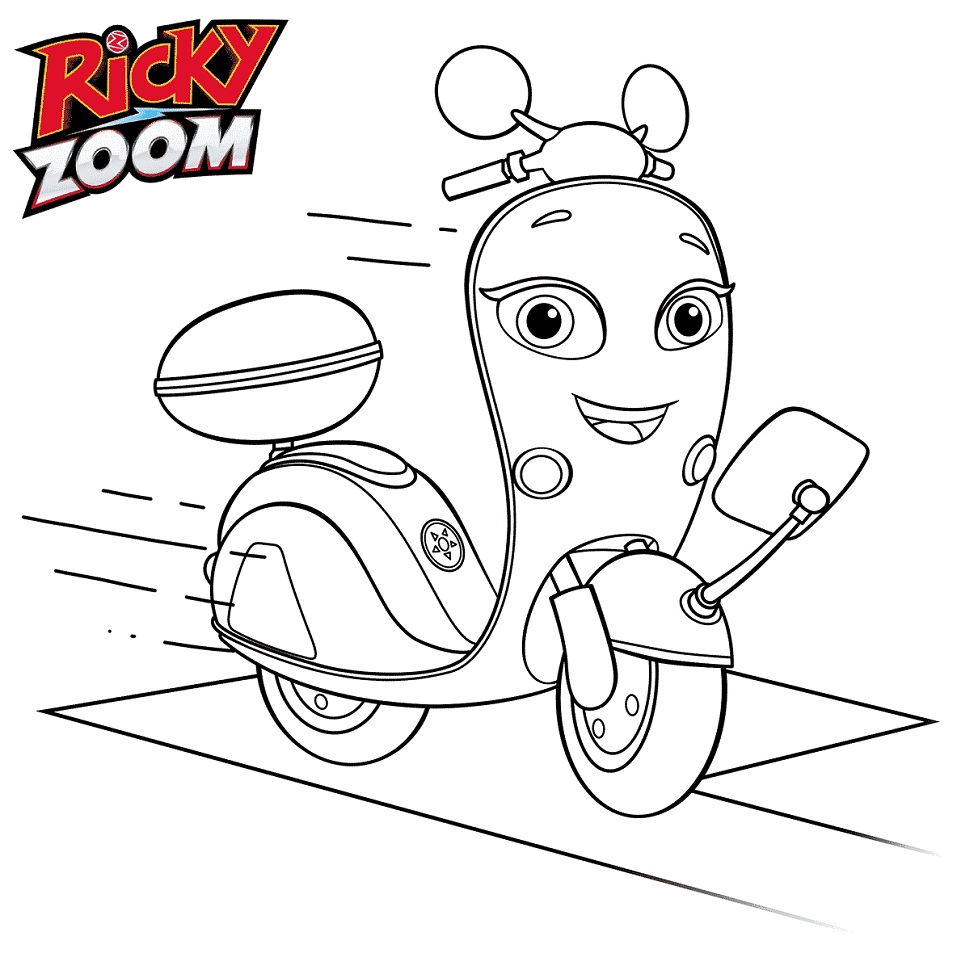 Scooter Scootio da colorare