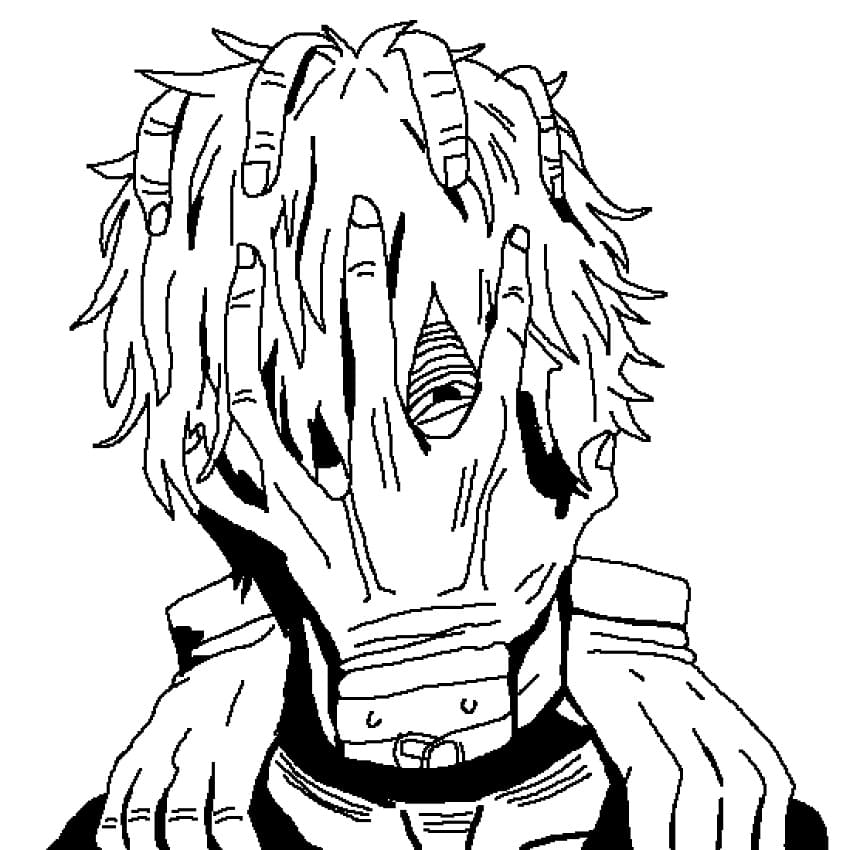 Shigaraki in My Hero Academia da colorare