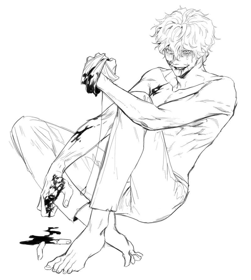 Shigaraki Tomura 3 da colorare