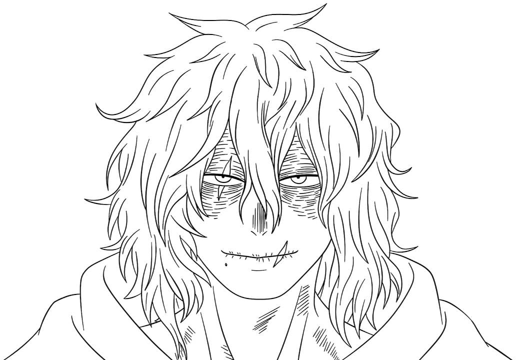 Shigaraki Tomura Viso da colorare