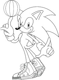 Sonic che Gioca a Basket da colorare