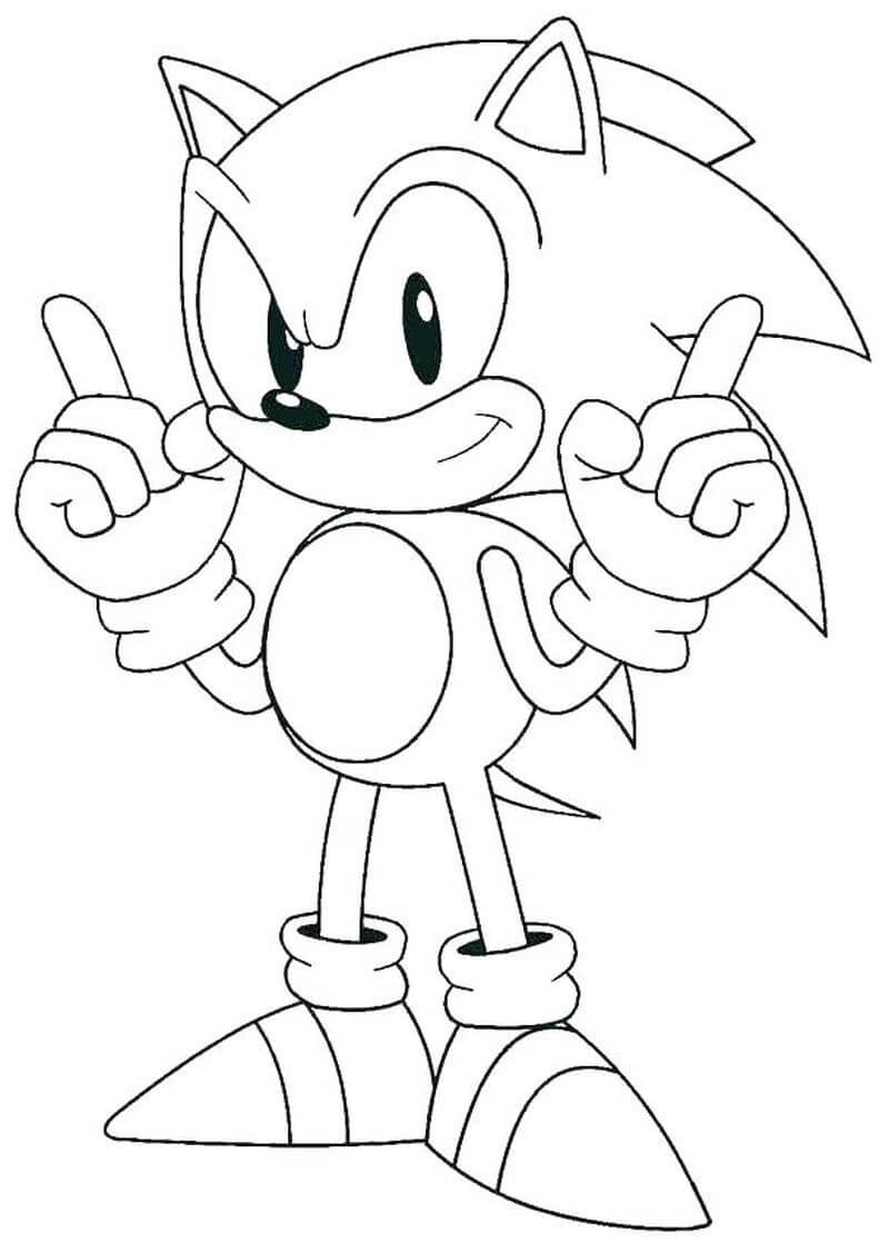 Sonic di Base da colorare