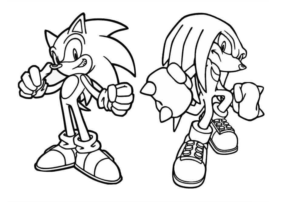 Sonic e Amico da colorare