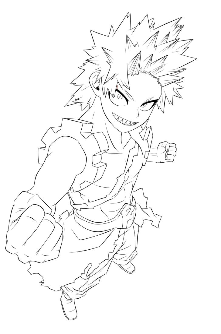 Sorprendente Kirishima da colorare