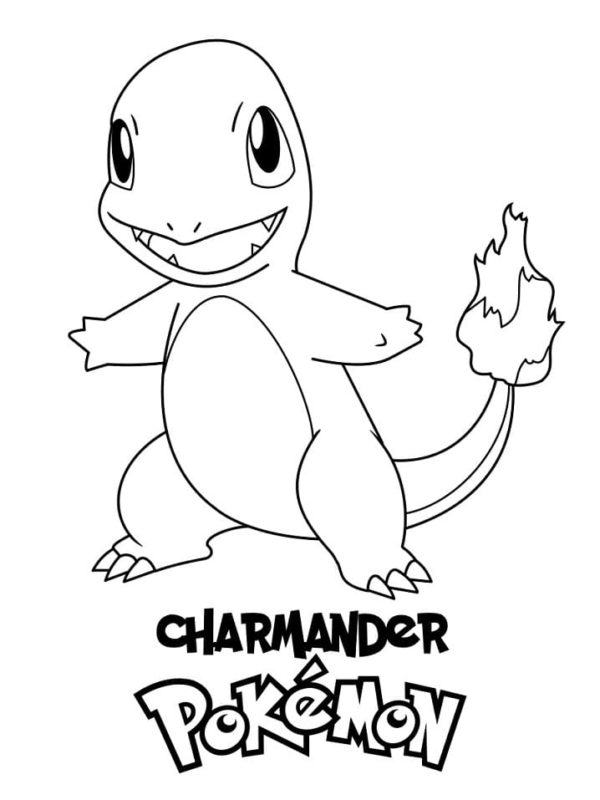 Spegnere le fiamme sulla coda di Charmander è molto difficile da colorare