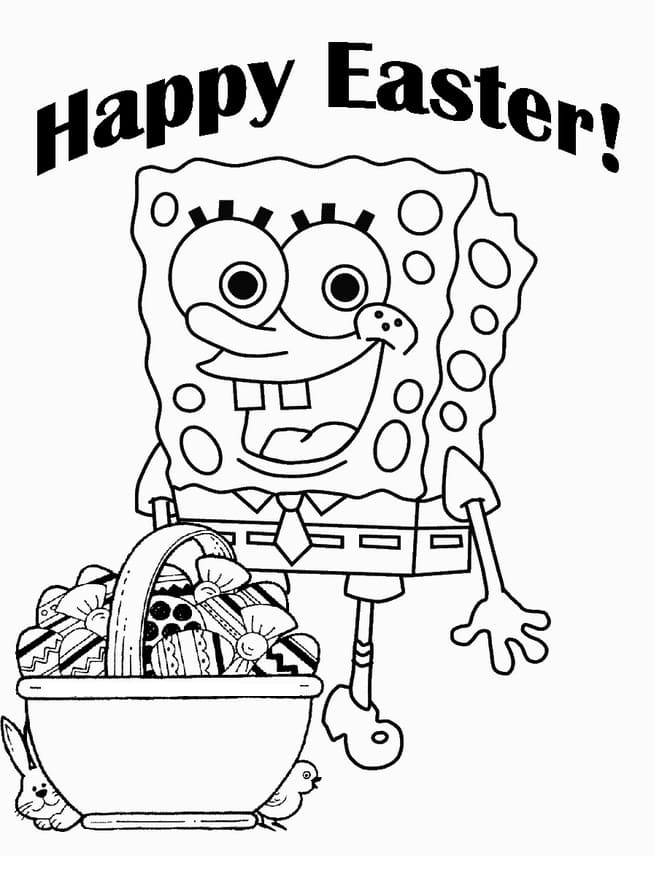 SpongeBob e le Uova di Pasqua da colorare