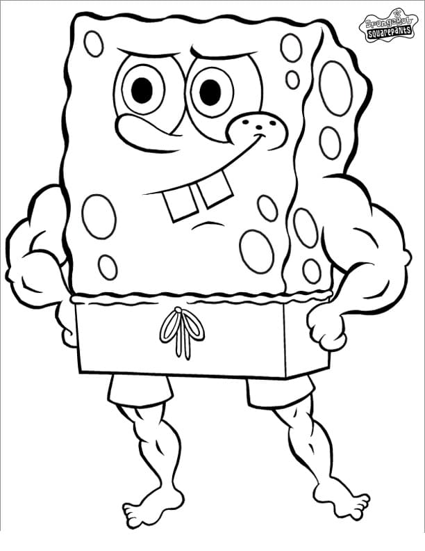 SpongeBob Forte da colorare