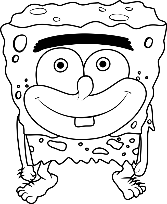 SpongeGar Sorridente da colorare