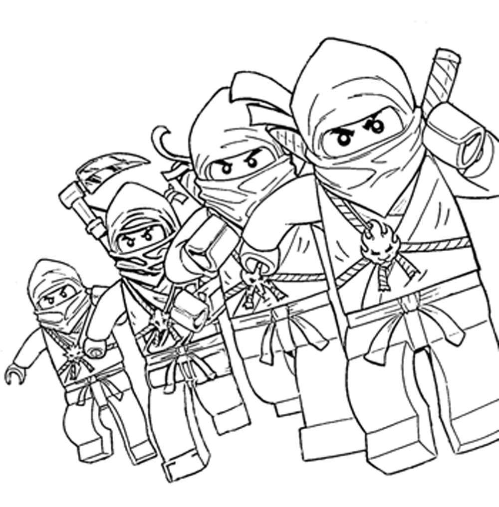 Squadra Ninjago 2 da colorare