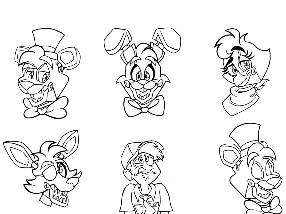 Stampabile FNAF da colorare