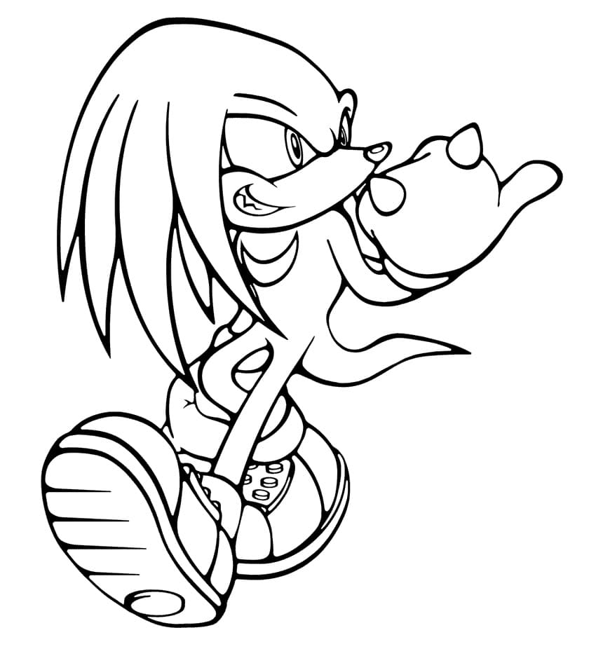 Knuckles da colorare
