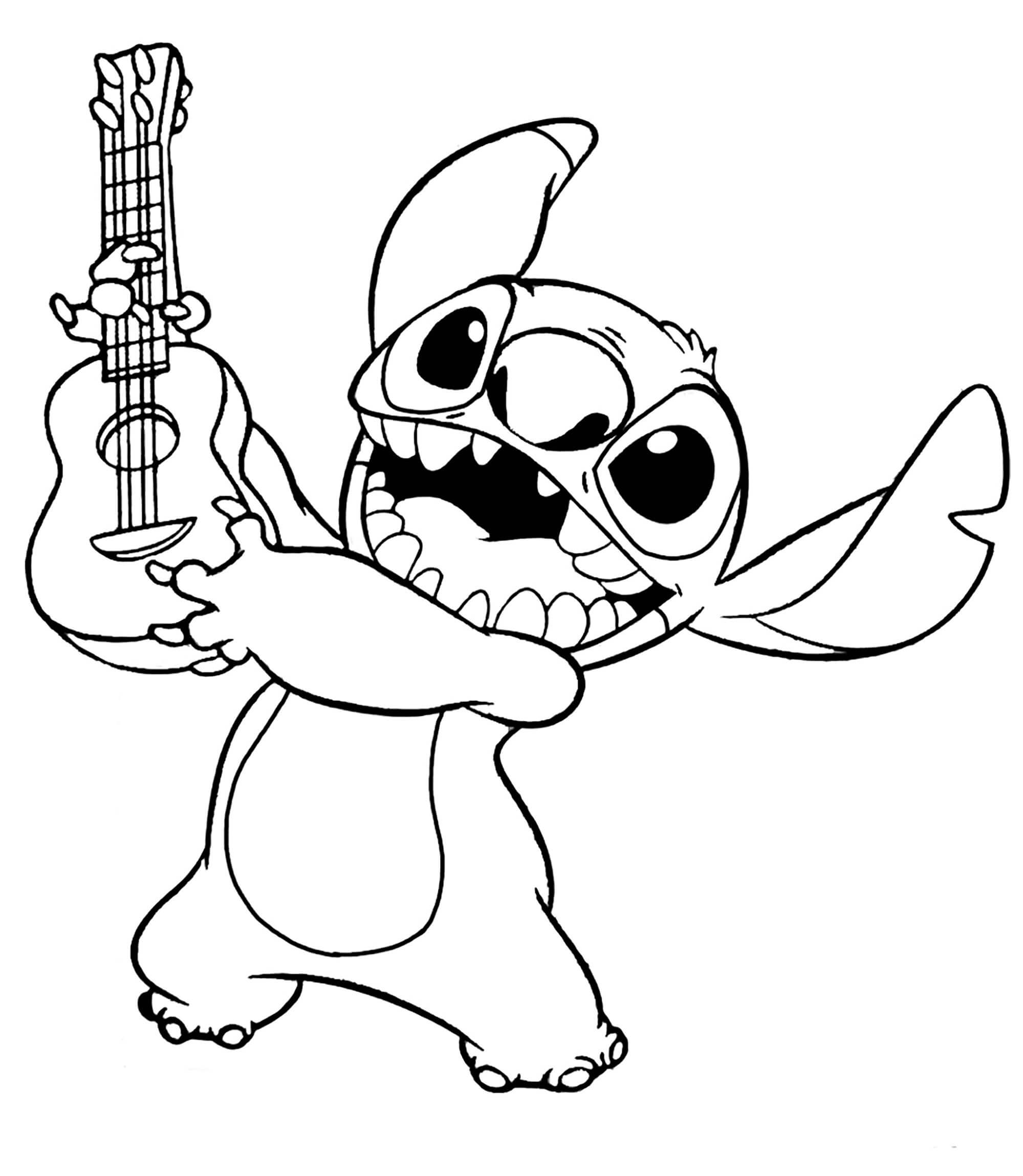 Stich con la Chitarra da colorare