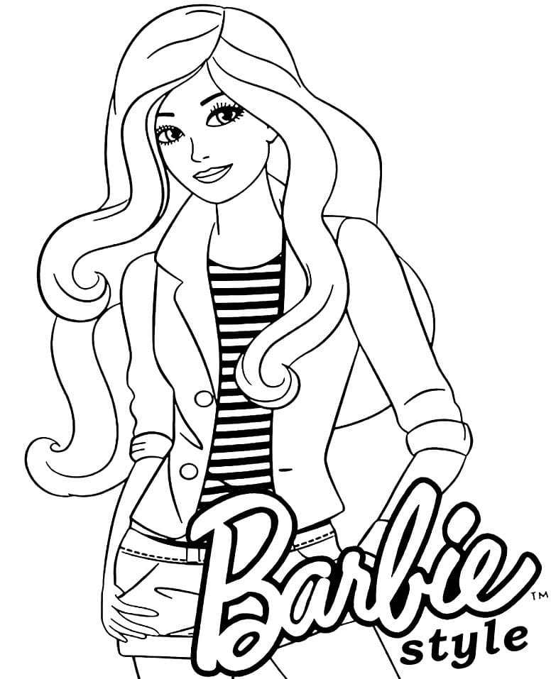 Stile Barbie da colorare