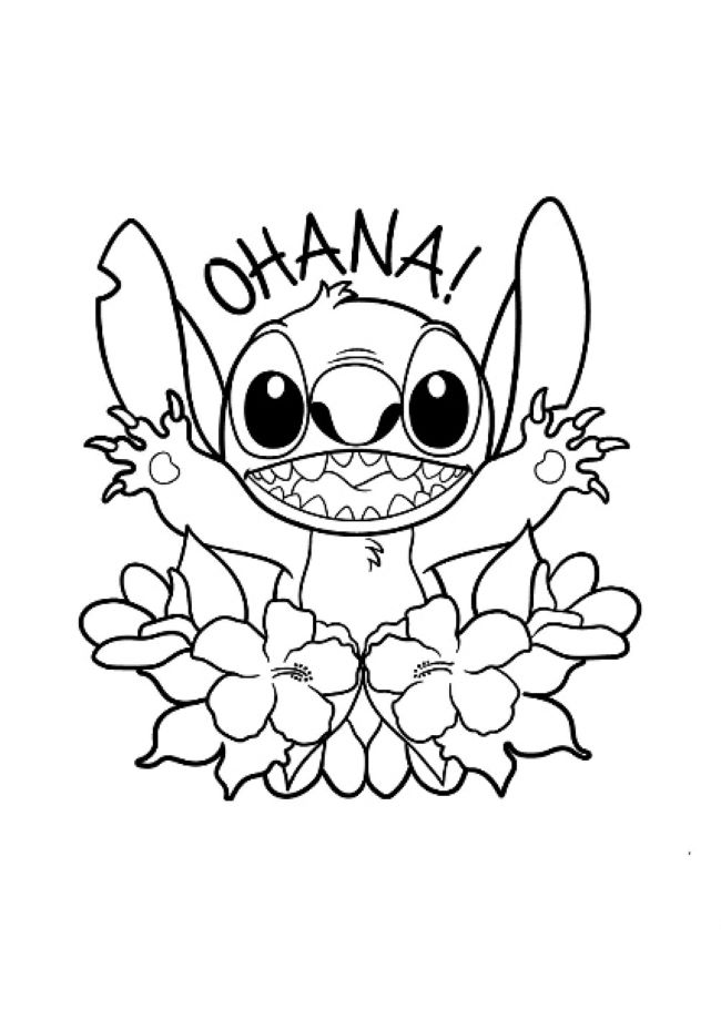 Stitch Ohana! da colorare