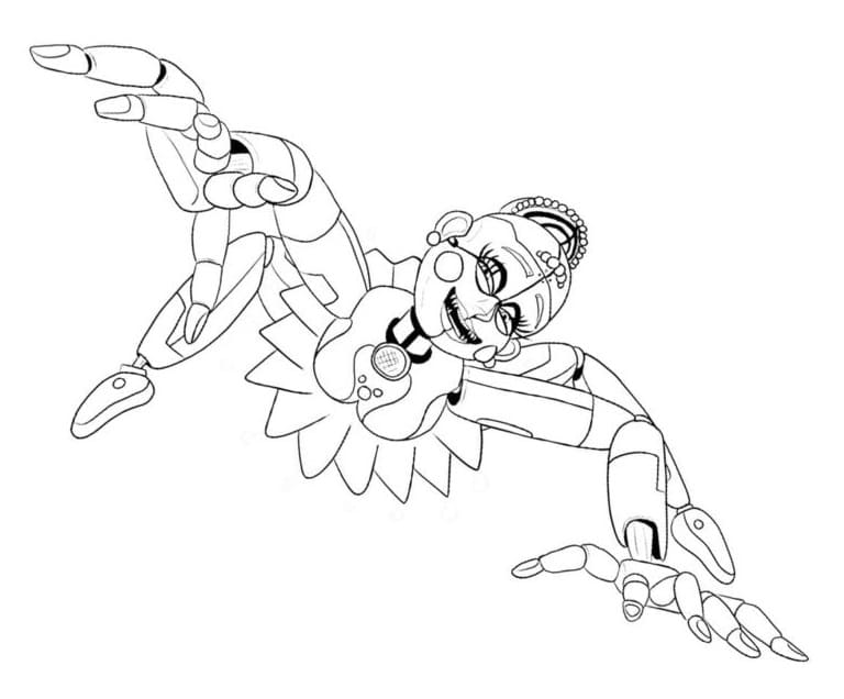 Strisciante Ballora FNAF da colorare