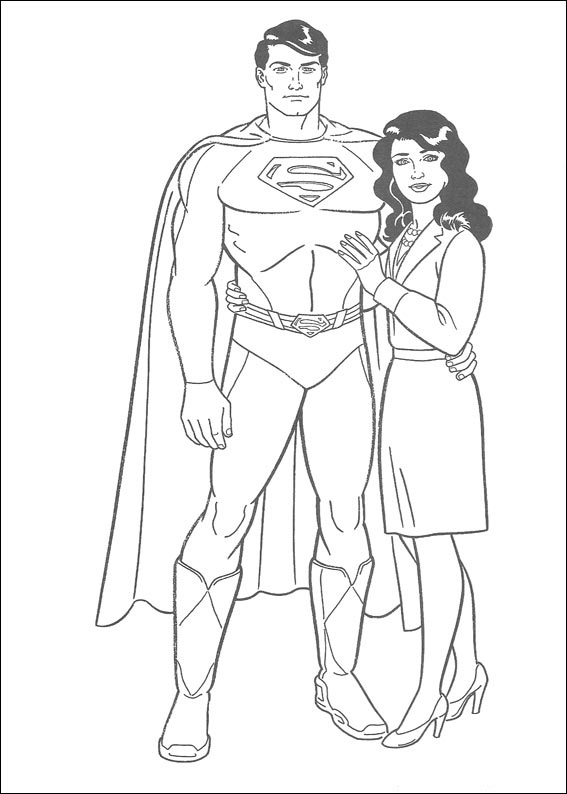 Superman e Lois Lane da colorare